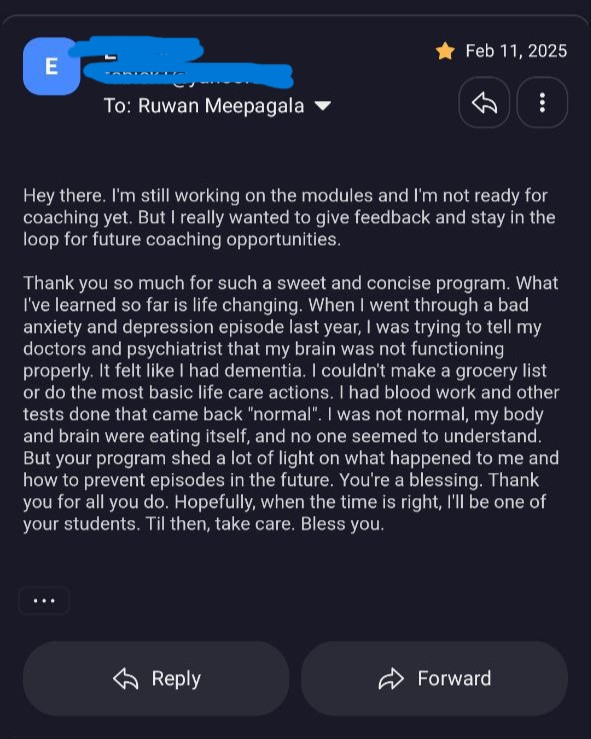 Student email: what I've learned so far is life changing