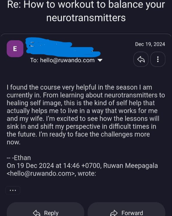 Student email: the kind of self help that actually helps me live in a way that works for me and my wife
