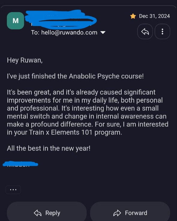 Student email: the course caused significant improvements in daily life, personal and professional